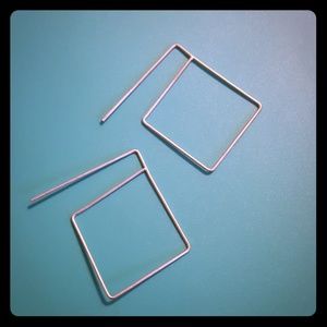 Silver geometric earrings