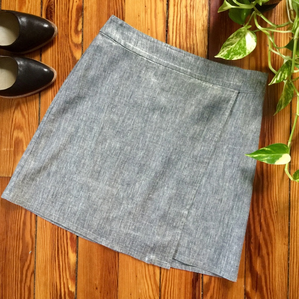 Eileen Fisher Silver Glimmer Linen Skirt