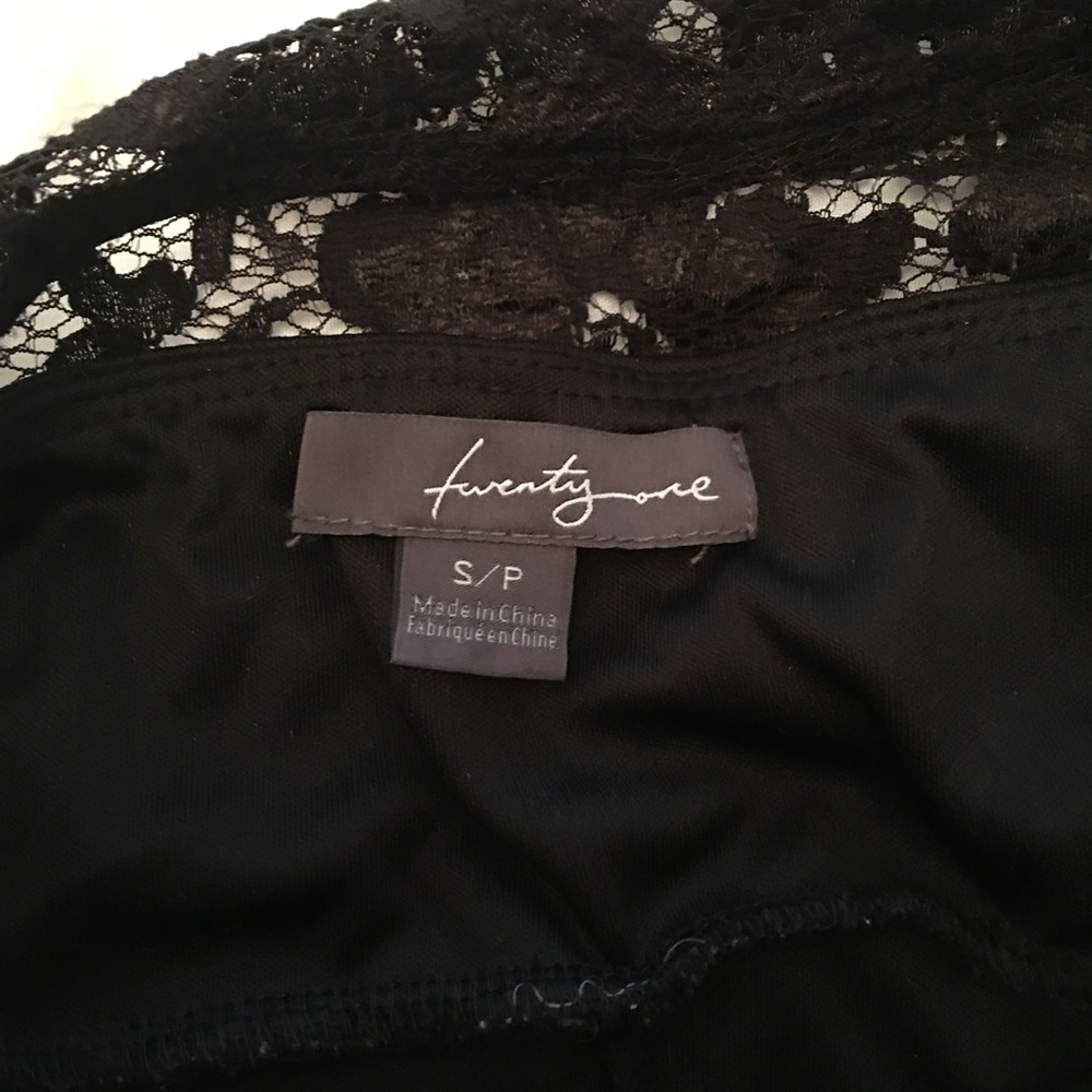 Black Lace Covered One Shoulder Mini Dress Size S - Picture 3 of 3