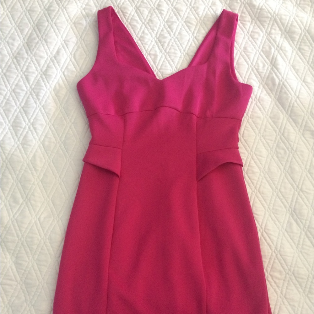 Fuchsia peplum dress