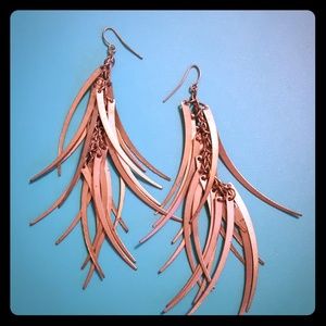 Edgy silver spike earrings