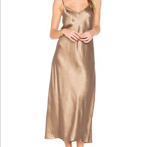 Vince Satin V-Neck Slip Dress