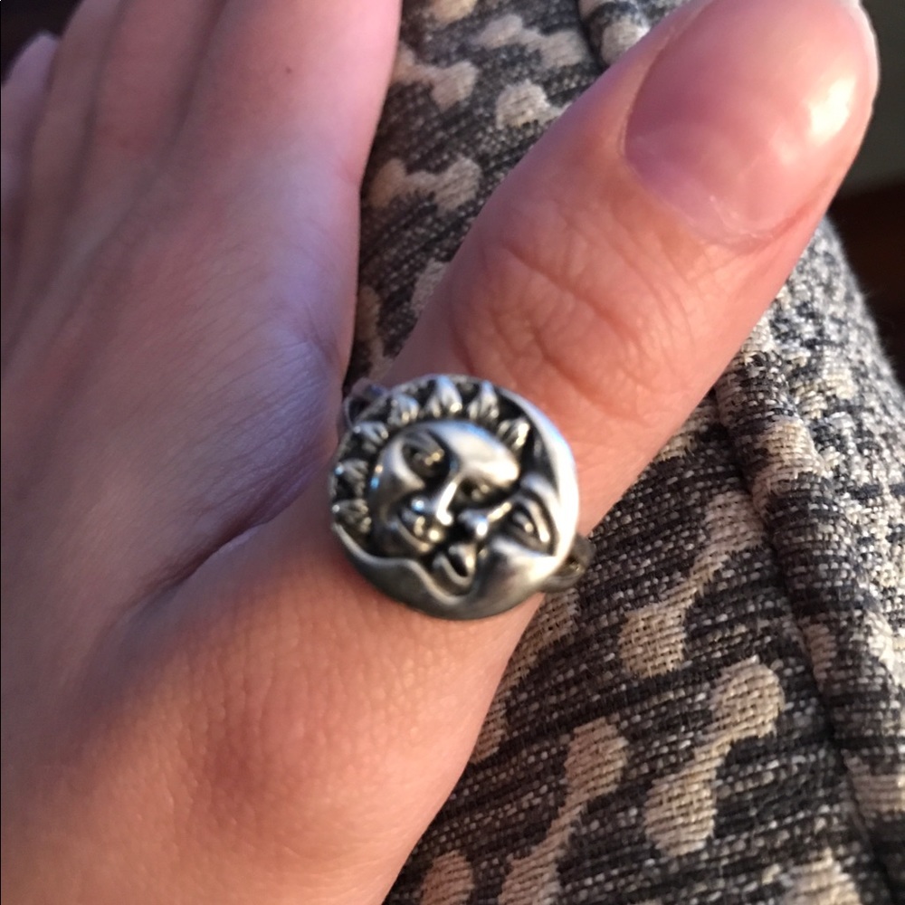 Sterling Silver Sun & Moon Ring