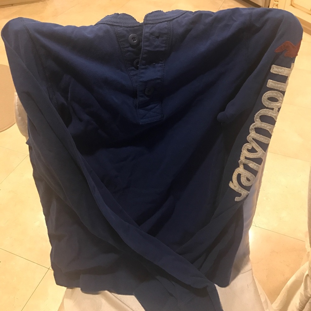 Hollister three top button down long sleeve shirt