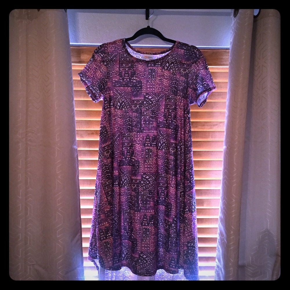 2 LuLaRoe dresses: mommy+me XS Carly & 4 Adeline