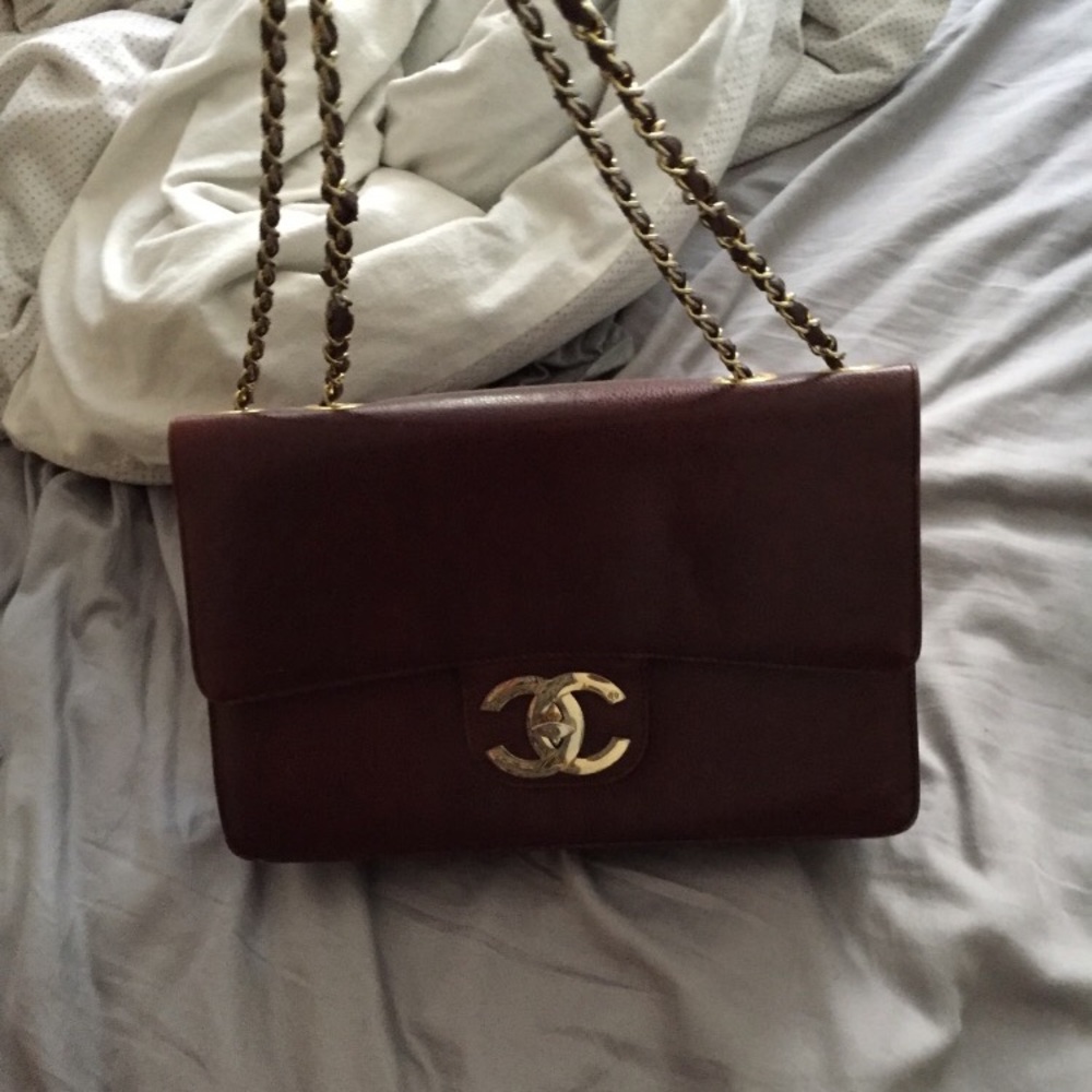 Vintage Chanel envelope clutch
