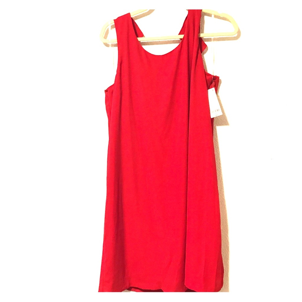 Decree red midi dress