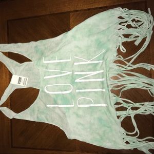 Victoria Secret Pink Mint fringe top