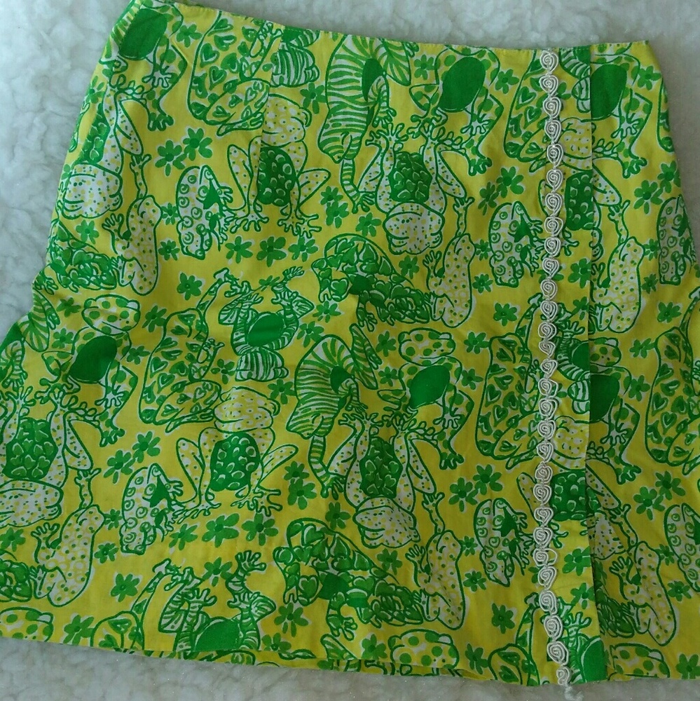 Lilly Pulitzer frog print skirt