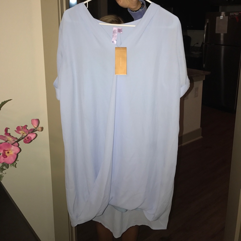 Powder Blue Short Sleeve Dress