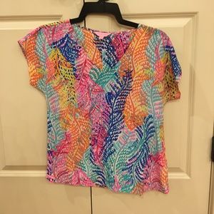 Lilly Pulitzer Silk Short Sleeve Top