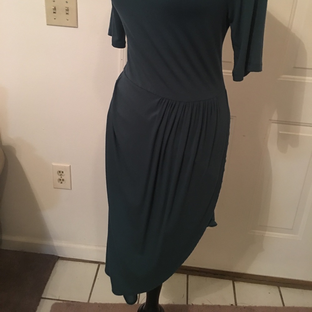 Francesca's Draped, Low Back Dress - Picture 2 of 4