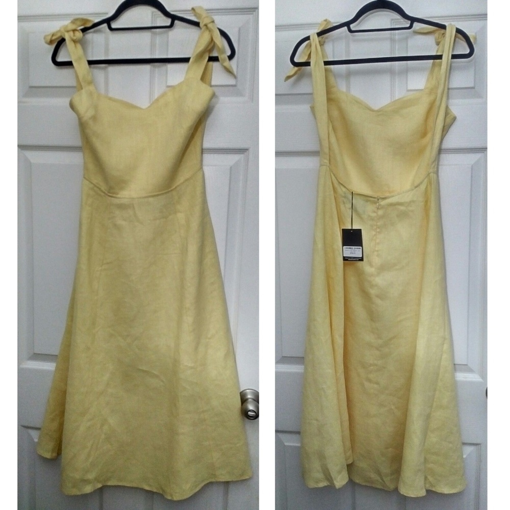 SOLD Reformation Montclair Dress Yellow Day Lilly