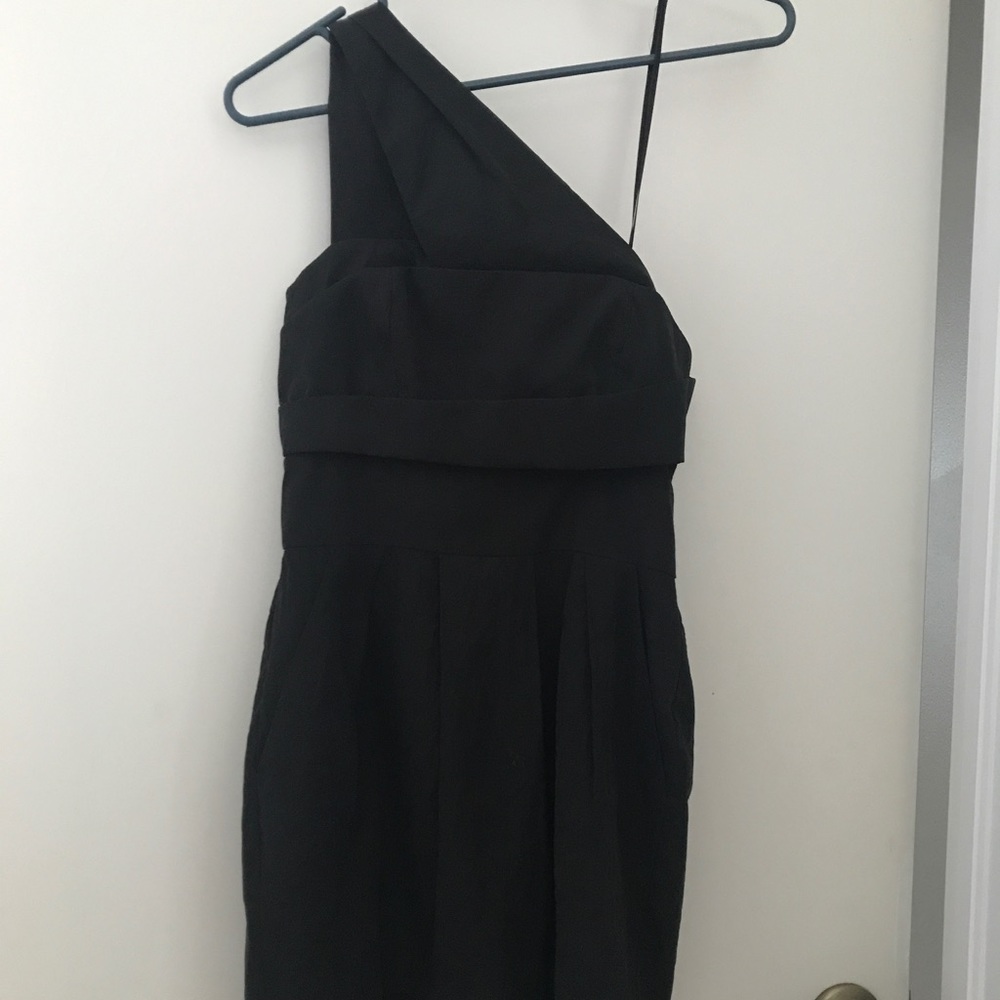 BCBGeneration black one shoulder cocktail dress