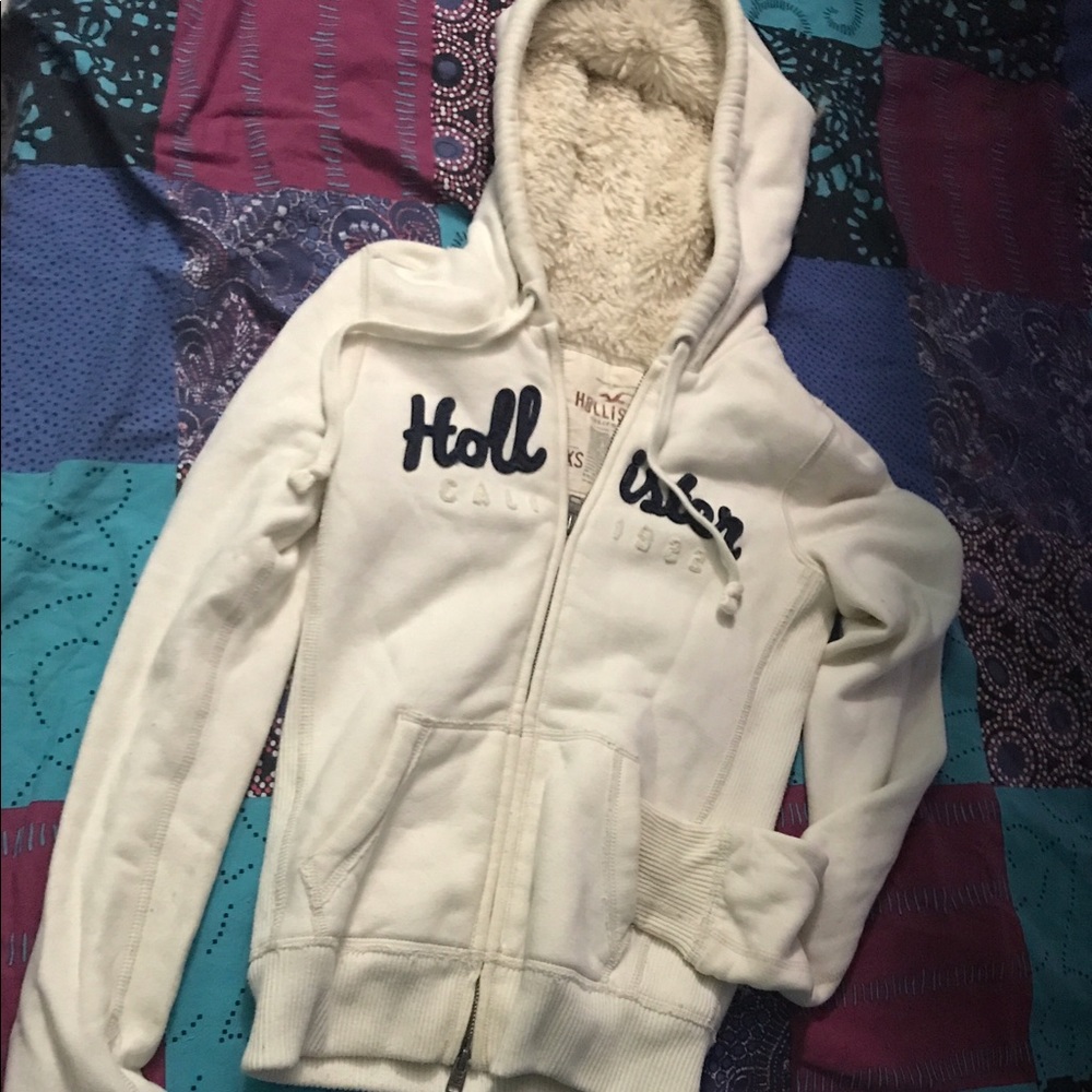 Sherpa lined Hollister women's hoodie Ivory  XS