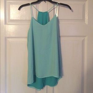 XS teal Express tank top