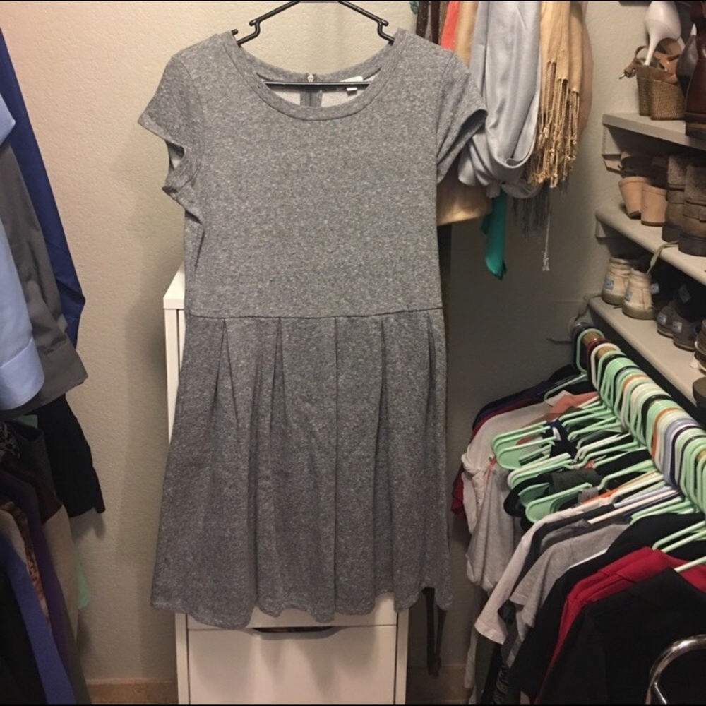 GAP gray heather sweater dress | fit and flare