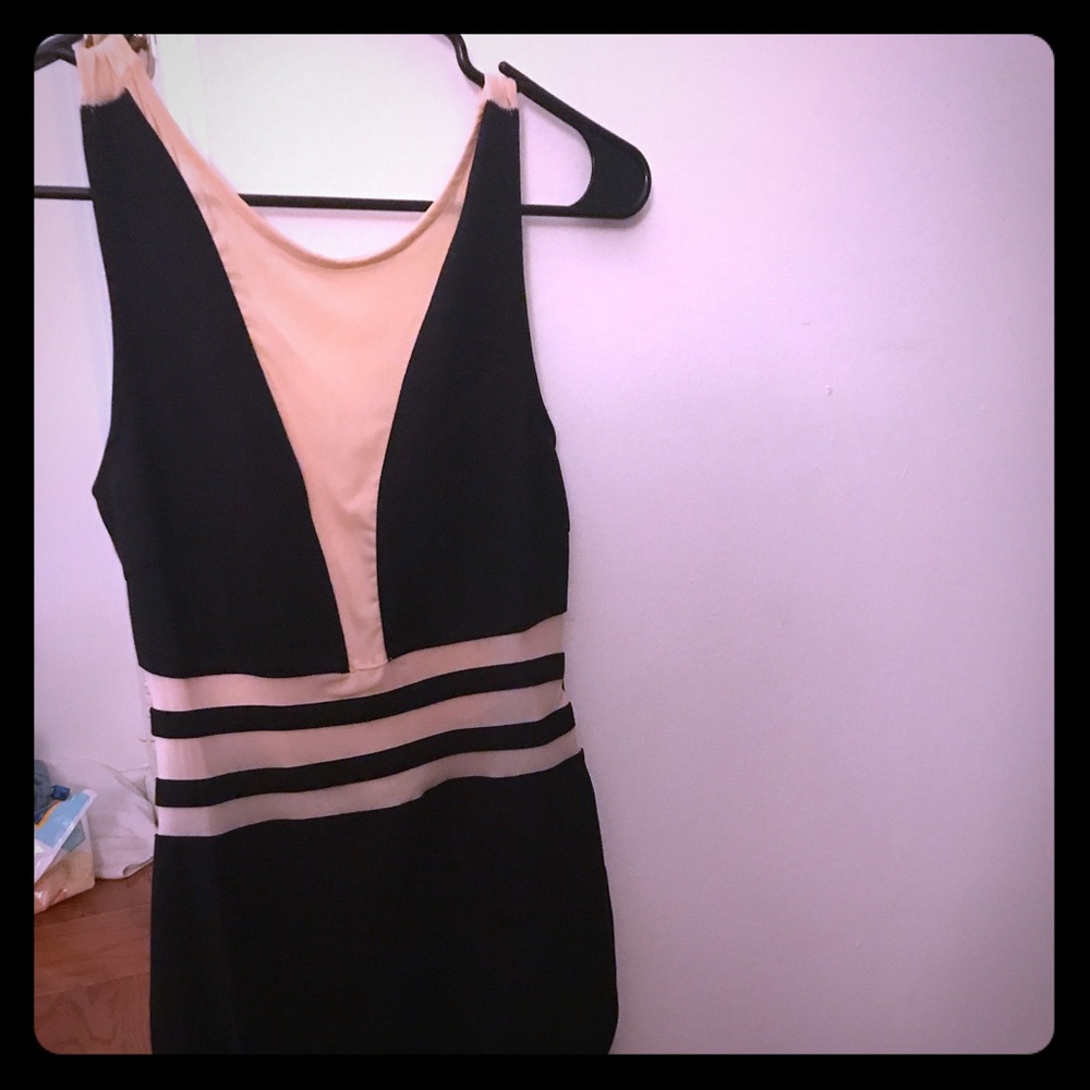Black and mesh dress