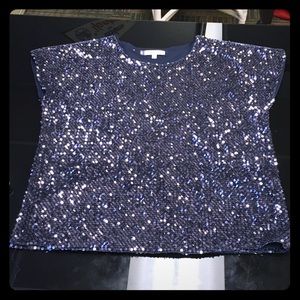 Jennifer Lopez Blue Sparkly Top