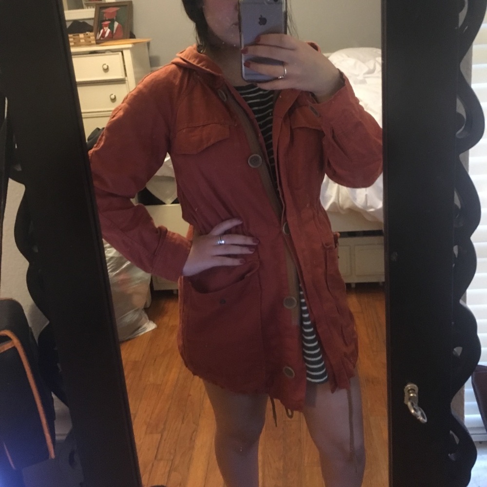 Orange loft anorak