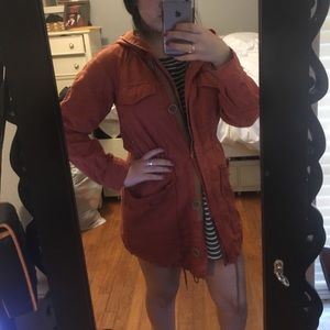Orange loft anorak