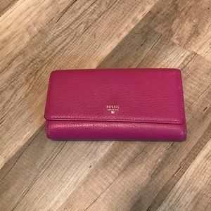 Pink Fossil wallet