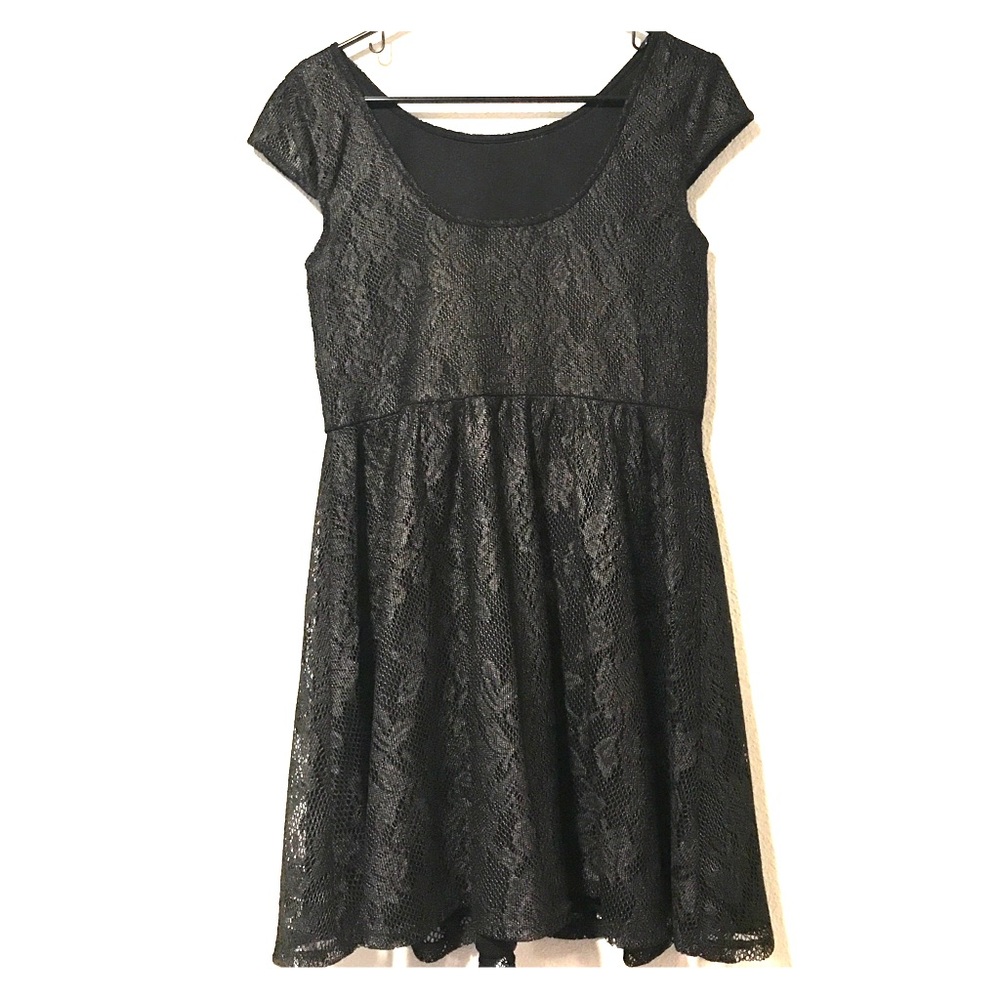 Catch my I black with gold metallic dress
