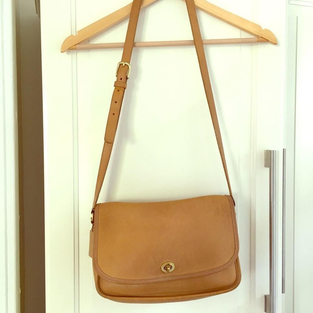 Coach camel leather purse