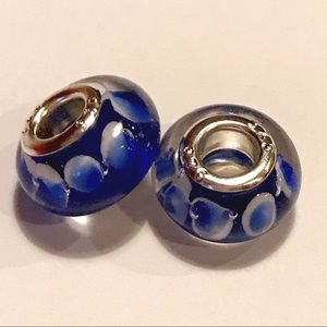 925 Sterling Silver Blue Charms
