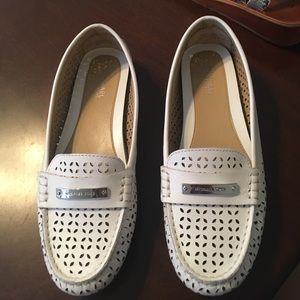 Michael Kors white flats