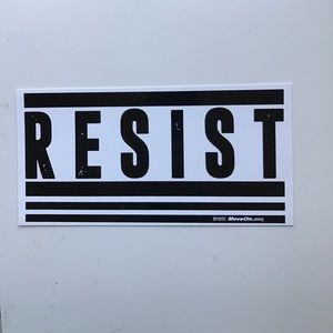 Resist bumper sticker
