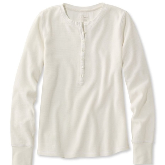Ll bean waffle knit henley Clearance