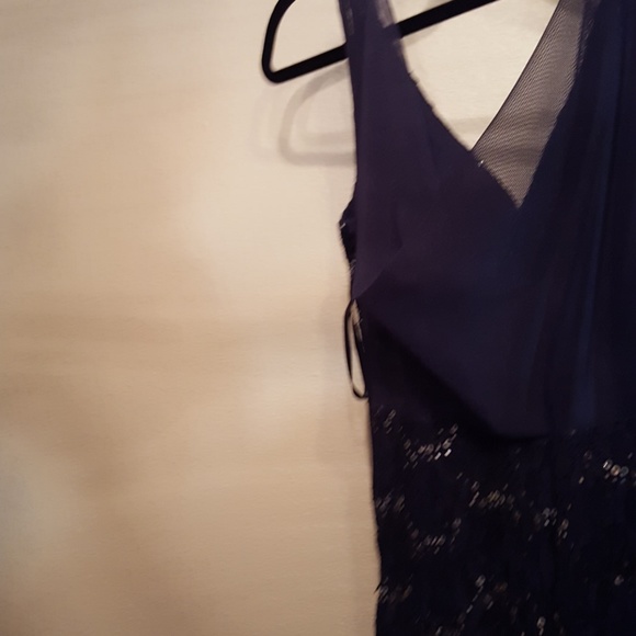 New beautiful long sequins gown navy blue - Picture 4 of 4