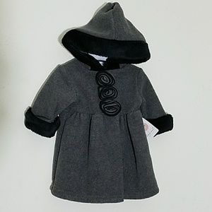 🆕️ Hooded Fleece Coat with Faux Fur Trim