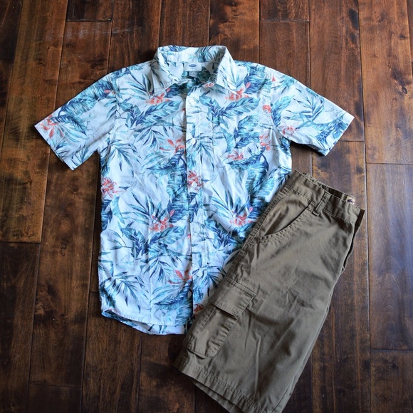 Old Navy Other - [old navy] boys hawaiian print button up shirt