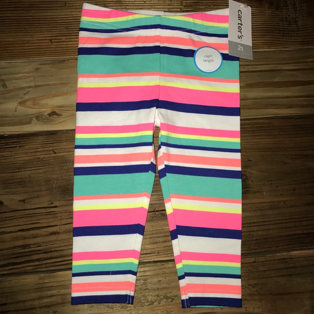 NEW Carters Colorful Stripes Leggings