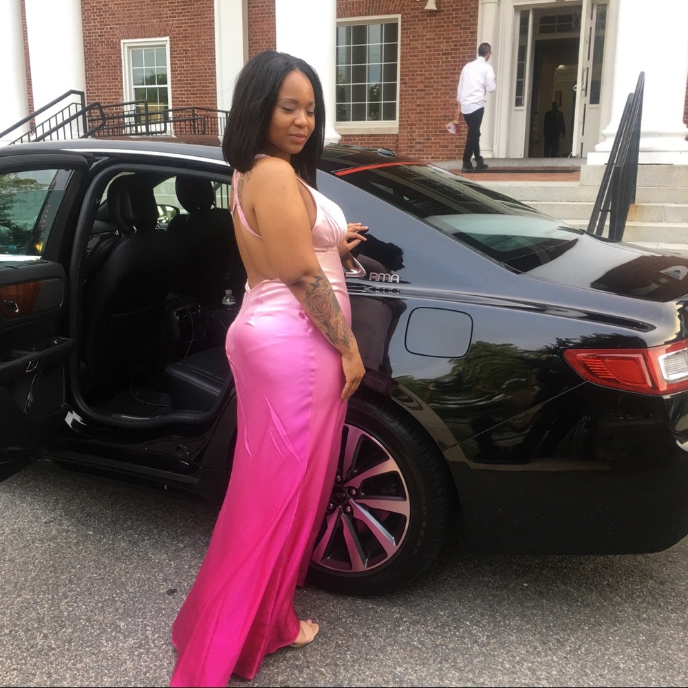 A Pink and Dark Pink dress !