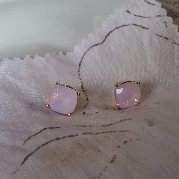 Large Light Pink Jeweled Studs - Picture 6 of 8