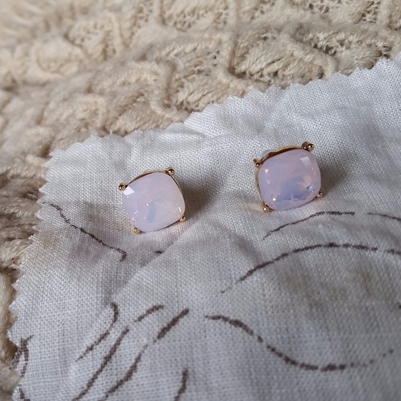 Large Light Pink Jeweled Studs - Picture 2 of 8