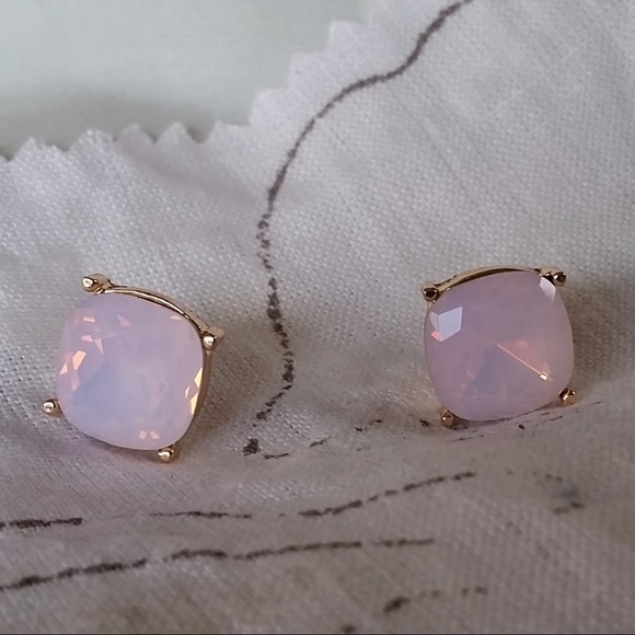 Large Light Pink Jeweled Studs - Picture 4 of 8