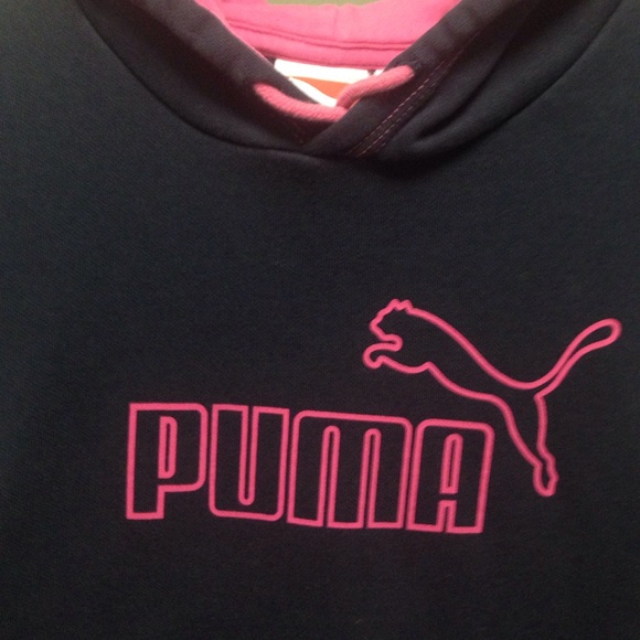 🎉HOST PICK!🎉Puma navy blue and hot pink hooded sweatshirt - Picture 5 of 8