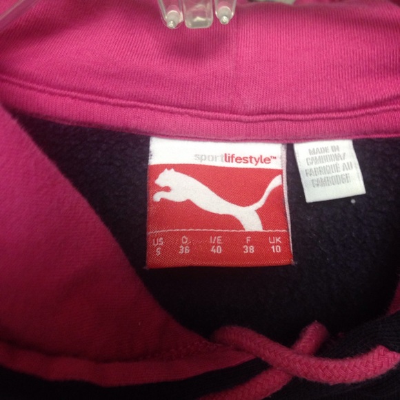 🎉HOST PICK!🎉Puma navy blue and hot pink hooded sweatshirt - Picture 6 of 8