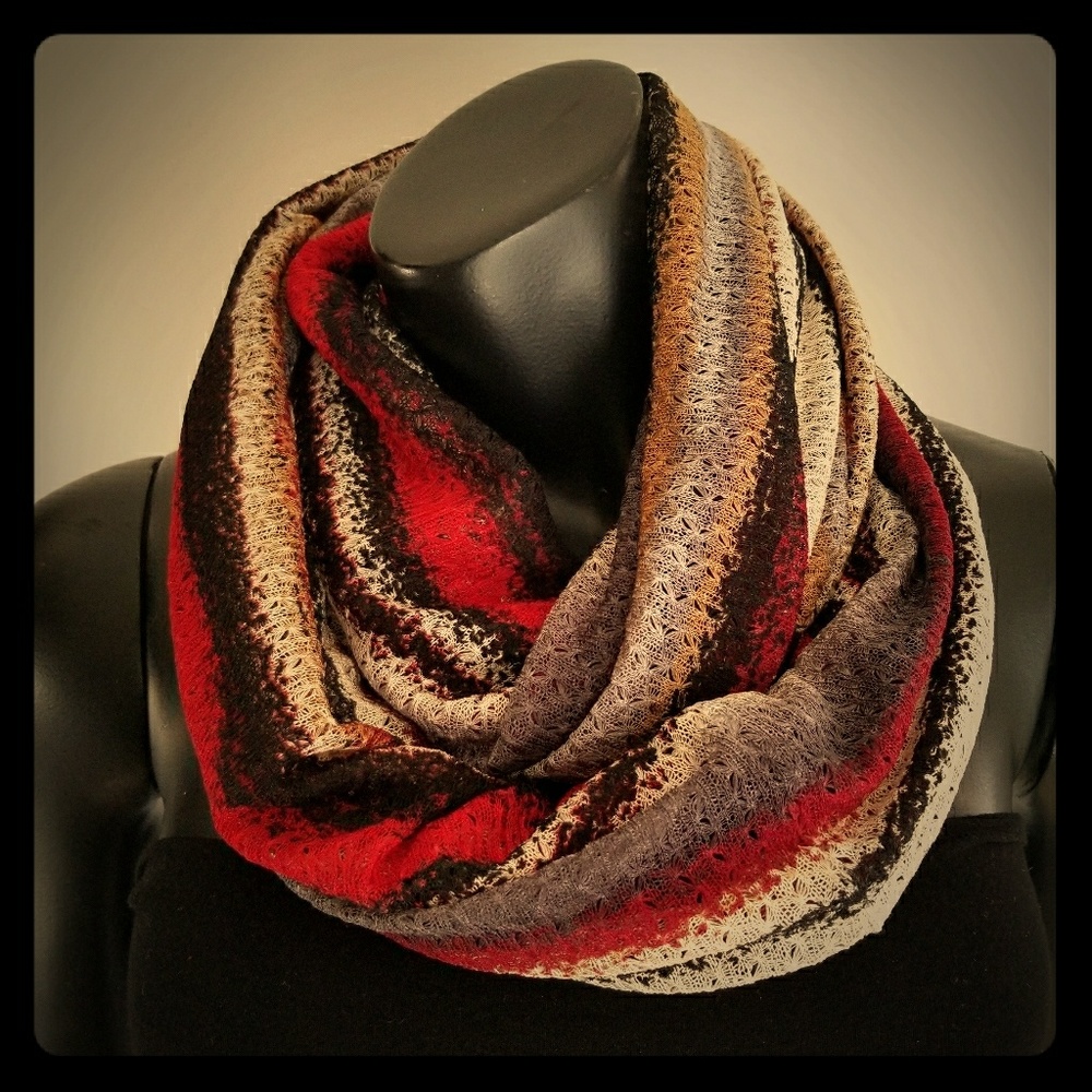 Striped infinity scarf