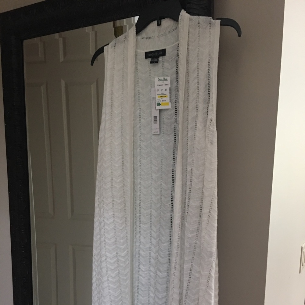 Long off white sweater. NWT. August silk.