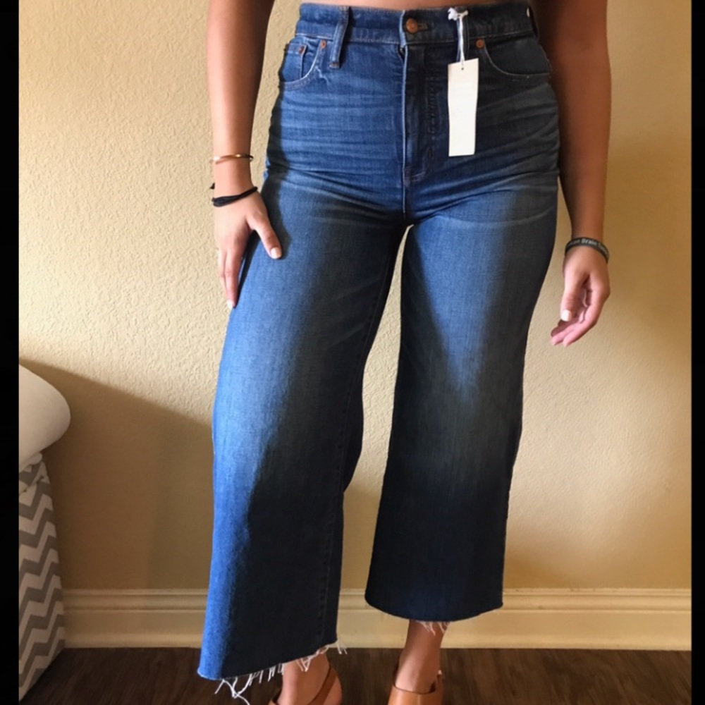 UNWORN Madewell Wide Leg Crop Jean