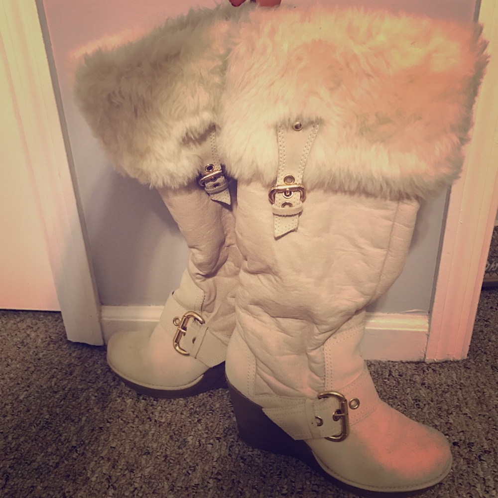 Aldo faux fur pirate tall boot