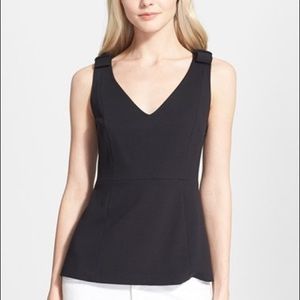 Kate Spade Black Peplum Top