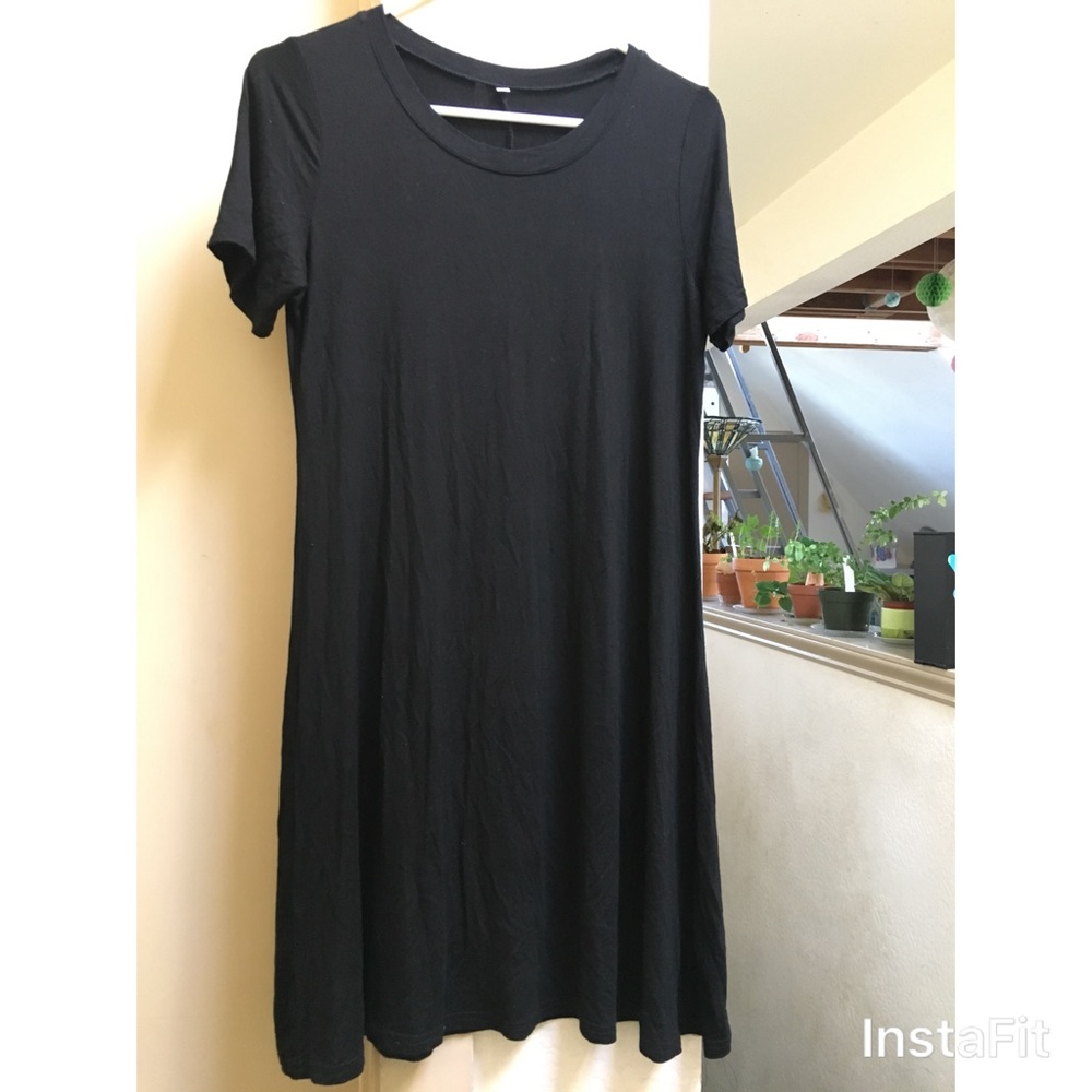 Simple black tshirt dress