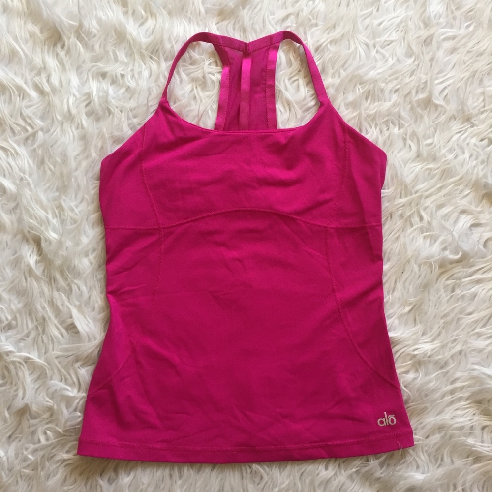 alo pink sport top