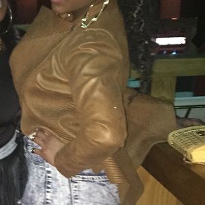 Fancy brown cape jacket